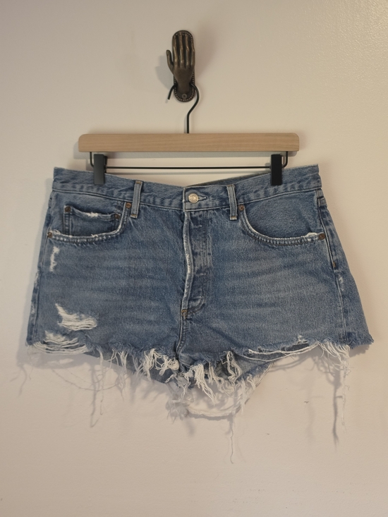Agolde Pants - AGOLDE Parker High-Rise Distressed Cut Off Organic Cotton Denim Shorts Size 31